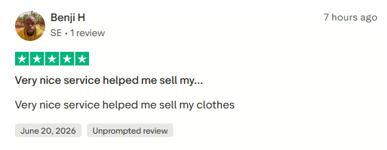 Trustpilot review from Benji H — 5 stars